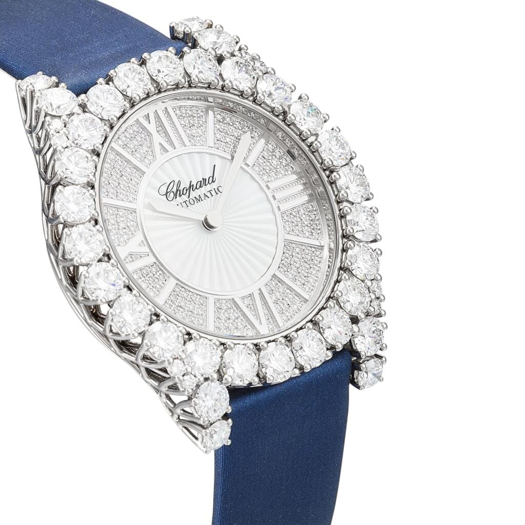 L'Heure du Diamant (Reference 139419-1401). A white gold and diamond-set automatic wristwatch with mother-of-pearl dial. Circa 2024