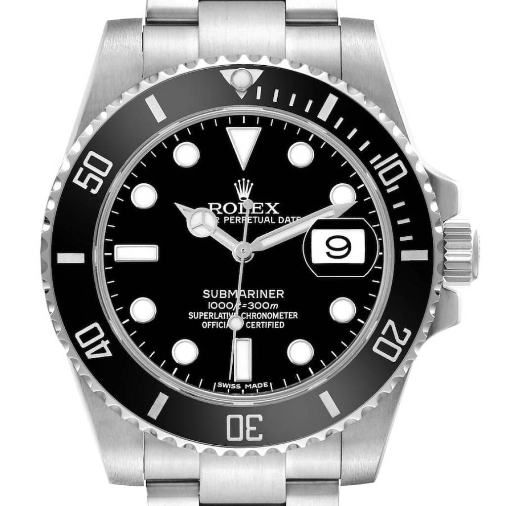 Submariner (Reference 116610LN). A 40mm stainless steel automatic wristwatch with date. 2015