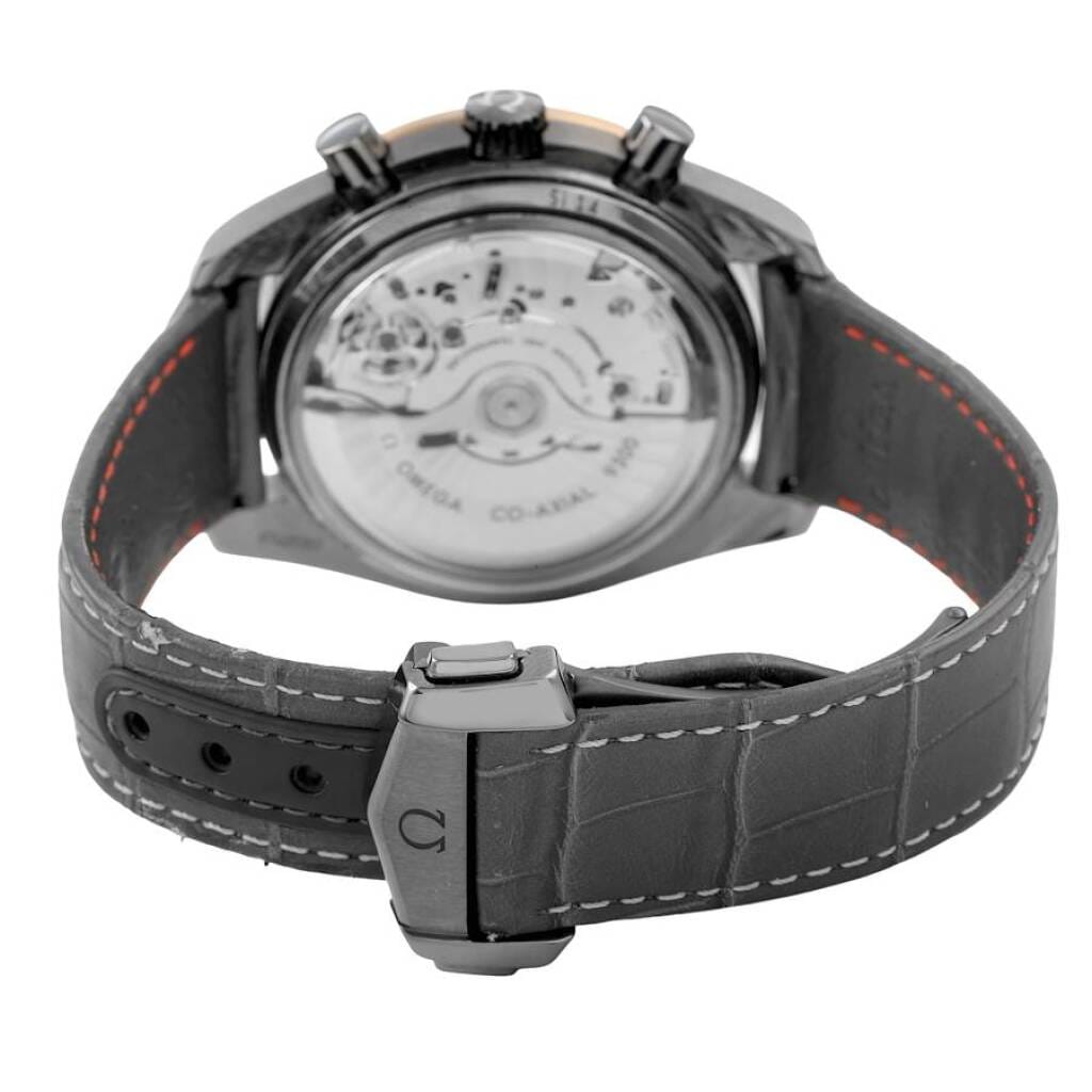 Speedmaster Dark Side of the Moon (Reference 311.63.44.51.99.001). A 44.25mm rose gold gray ceramic automatic wristwatch with date and chronograph. 2017