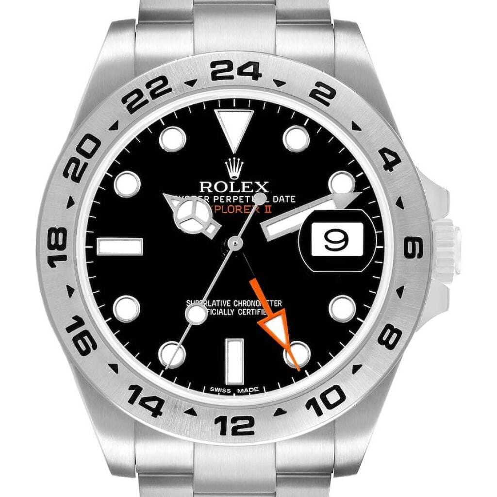Explorer II (Reference 216570). A 42mm stainless steel automatic wristwatch with date and dual time. 2016