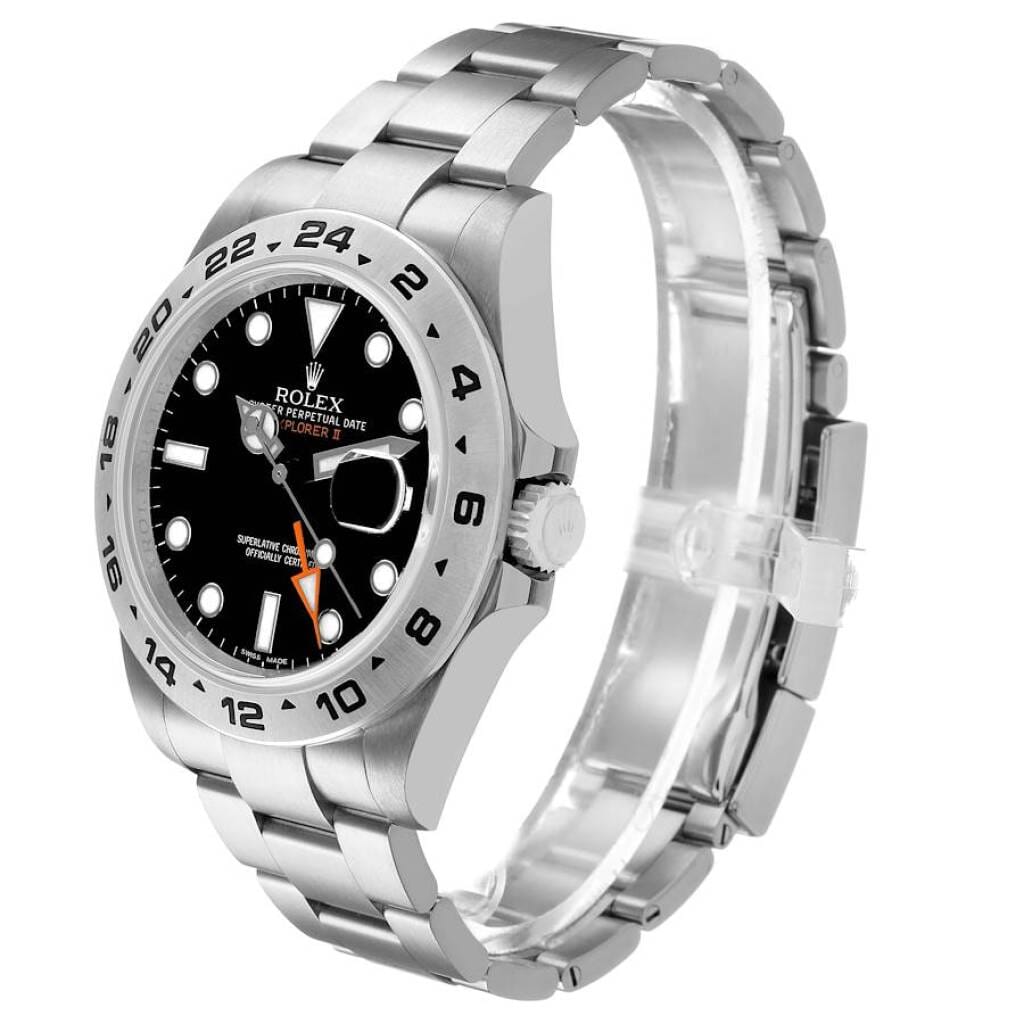 Explorer II (Reference 216570). A 42mm stainless steel automatic wristwatch with date and dual time. 2016