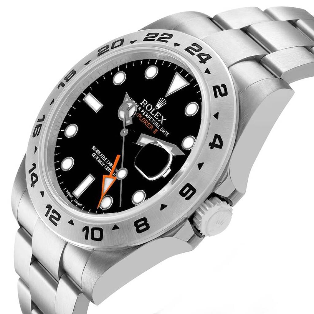 Explorer II (Reference 216570). A 42mm stainless steel automatic wristwatch with date and dual time. 2016