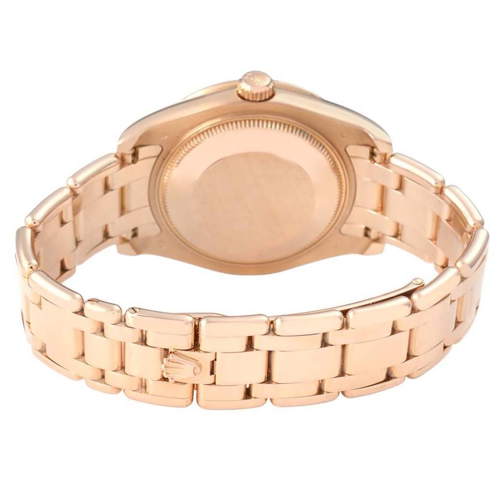Pearlmaster Datejust (Reference 81315). A 34mm rose gold diamond-set automatic wristwatch with date. 2012