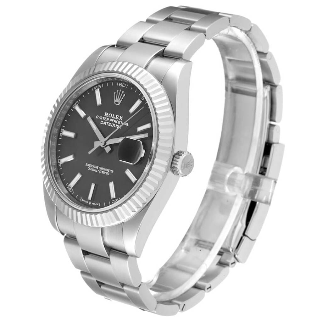 Datejust (Reference 126334). A 41mm white gold stainless steel automatic wristwatch with date. 2019
