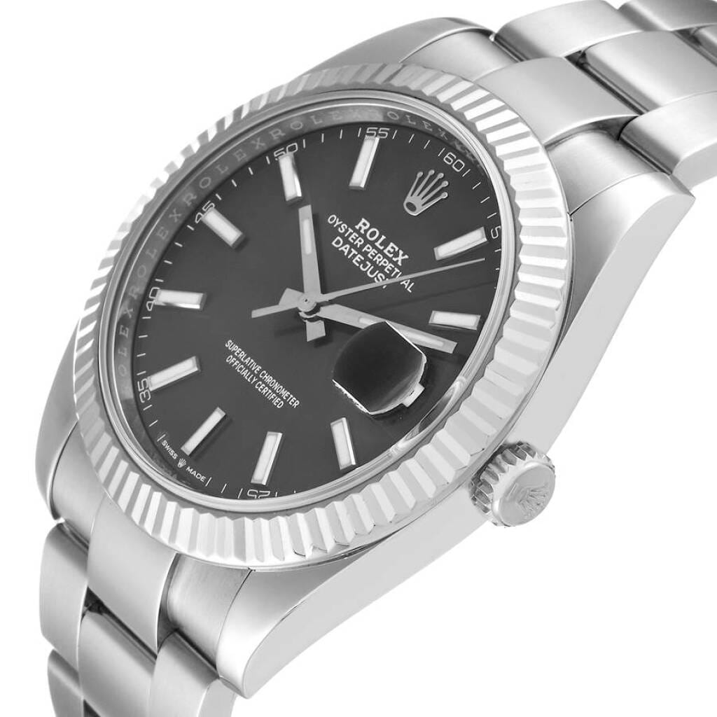 Datejust (Reference 126334). A 41mm white gold stainless steel automatic wristwatch with date. 2019