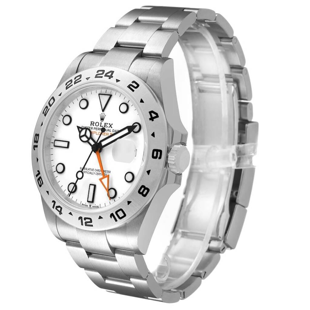 Explorer II (Reference 226570). A 42mm stainless steel automatic wristwatch with date and dual time. 2021