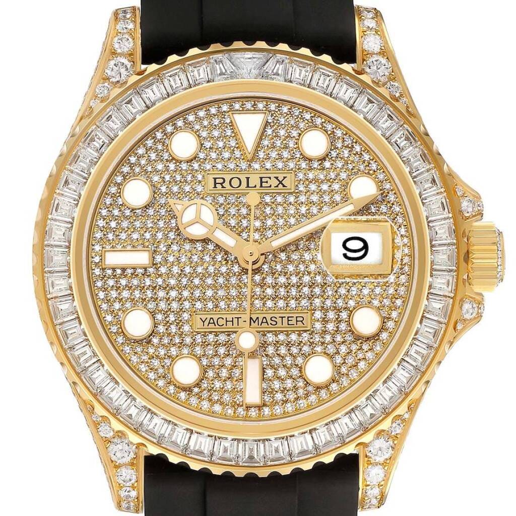 Yacht-Master (Reference 226668TBR). A 42mm yellow gold diamond-set automatic wristwatch. 2024