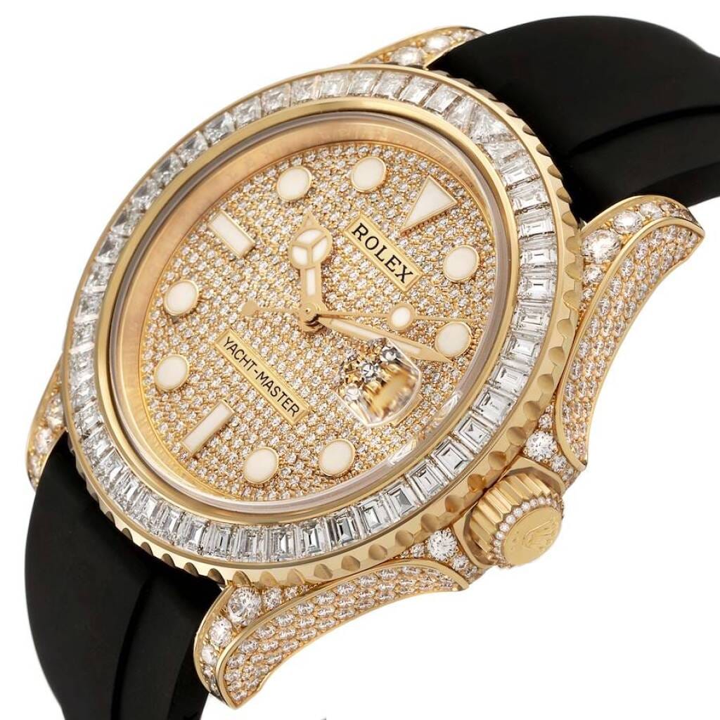 Yacht-Master (Reference 226668TBR). A 42mm yellow gold diamond-set automatic wristwatch. 2024