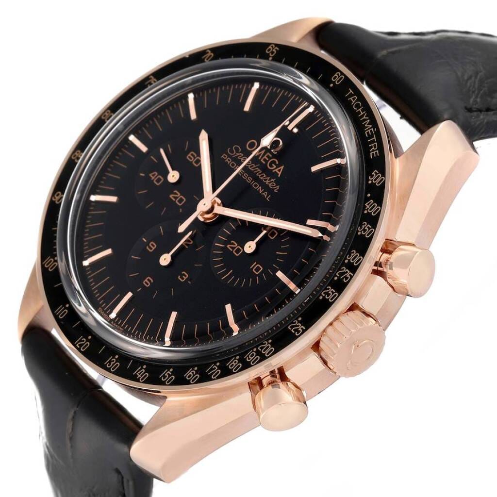 Speedmaster (Reference 310.63.42.50.01.001). A 42mm rose gold manual wind wristwatch with chronograph. 2022