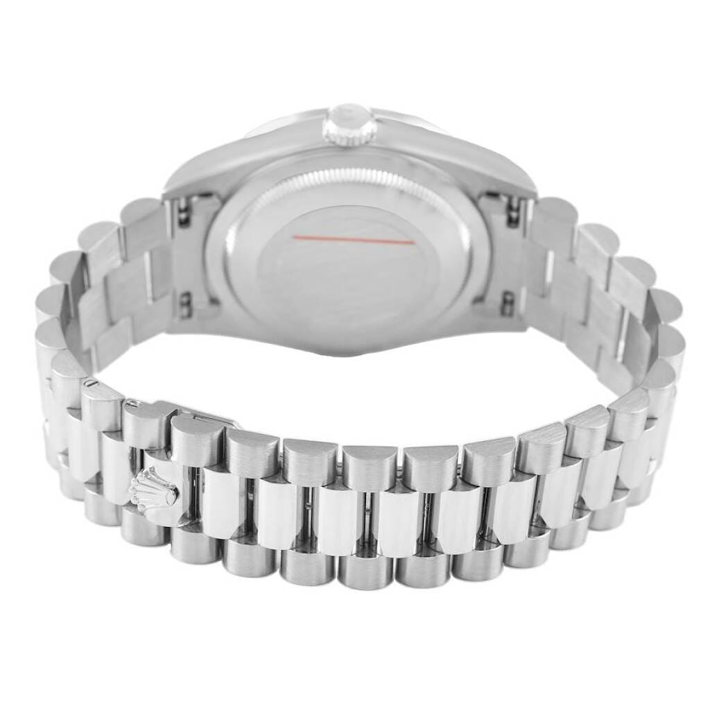 President Day-Date (Reference 18349). A 36mm white gold diamond-set automatic wristwatch with date and day. 1991-1992