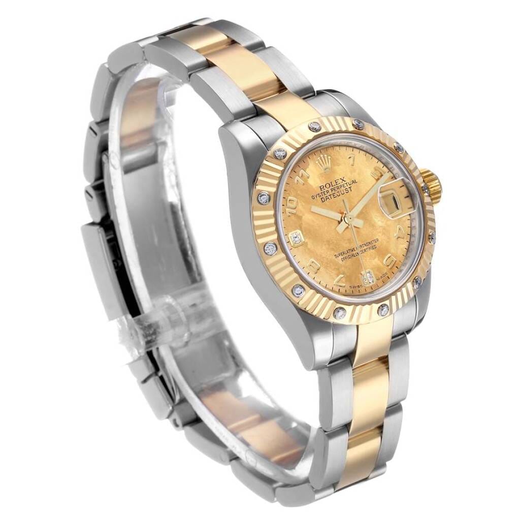 Datejust (Reference 179313). A 26mm yellow gold stainless steel diamond-set automatic wristwatch with date. 2005-2006