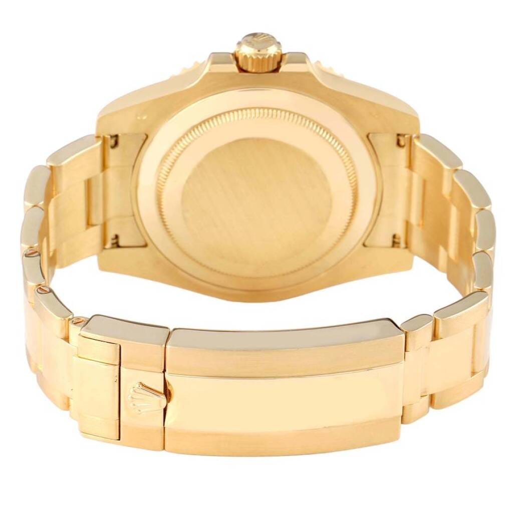 Submariner (Reference 116618LN). A 40mm yellow gold diamond-set automatic wristwatch with date.