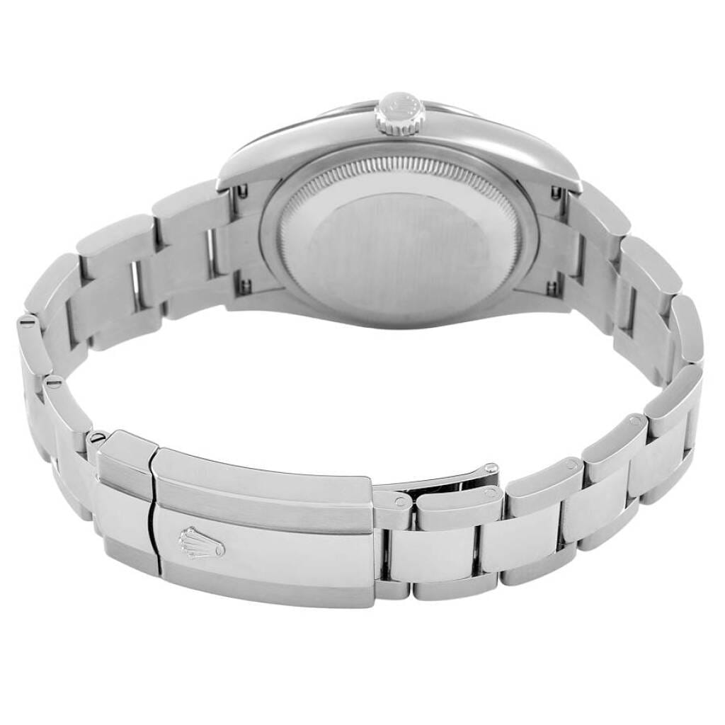 Datejust (Reference 126234). A 36mm white gold stainless steel diamond-set automatic wristwatch with date. 2021