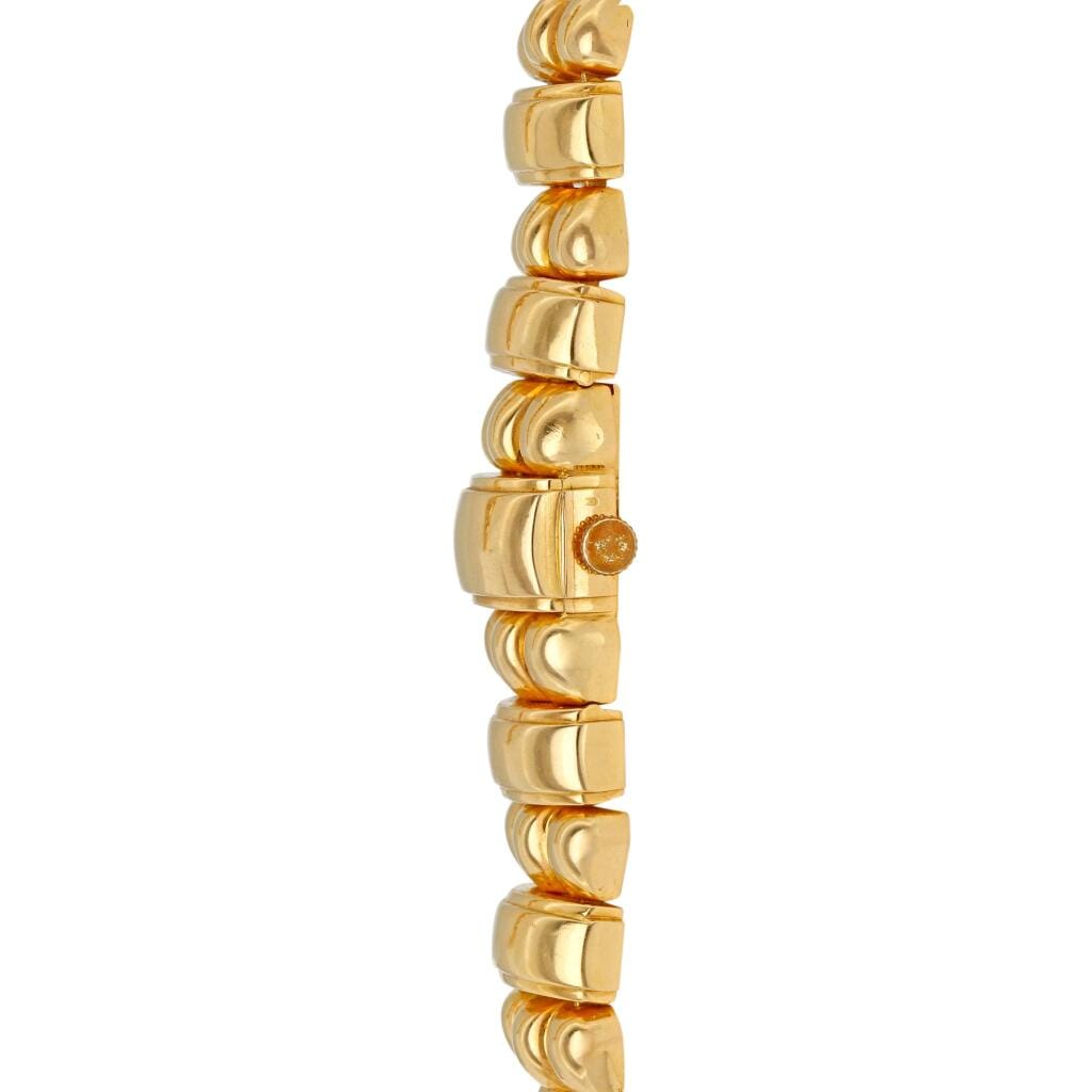 Patek Philippe & Co. A rose gold manual wind bracelet with concealed dial. Circa 1940