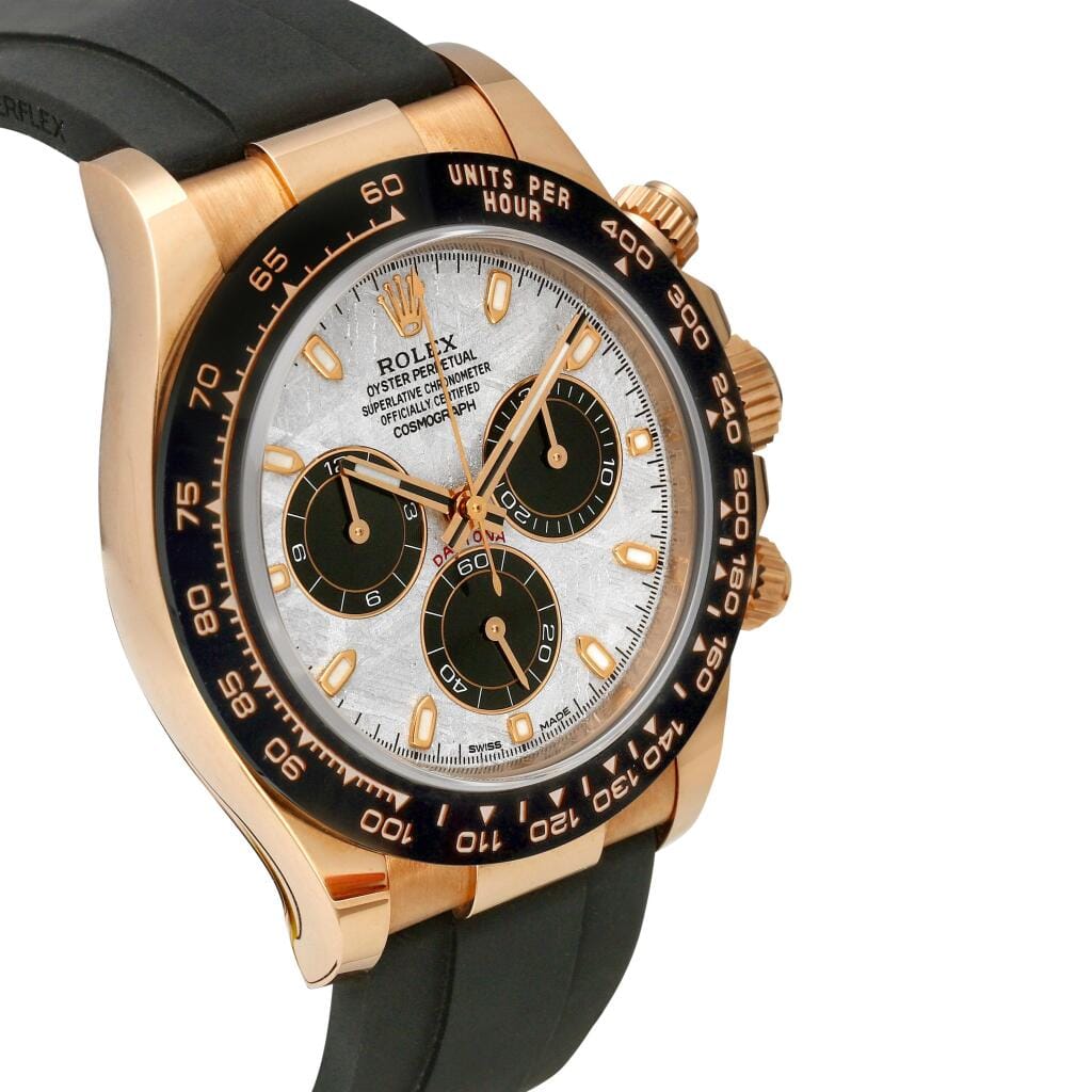Cosmograph Daytona Meteorite Dial (Reference 116515LN). A 40mm rose gold automatic wristwatch with chronograph. 2022