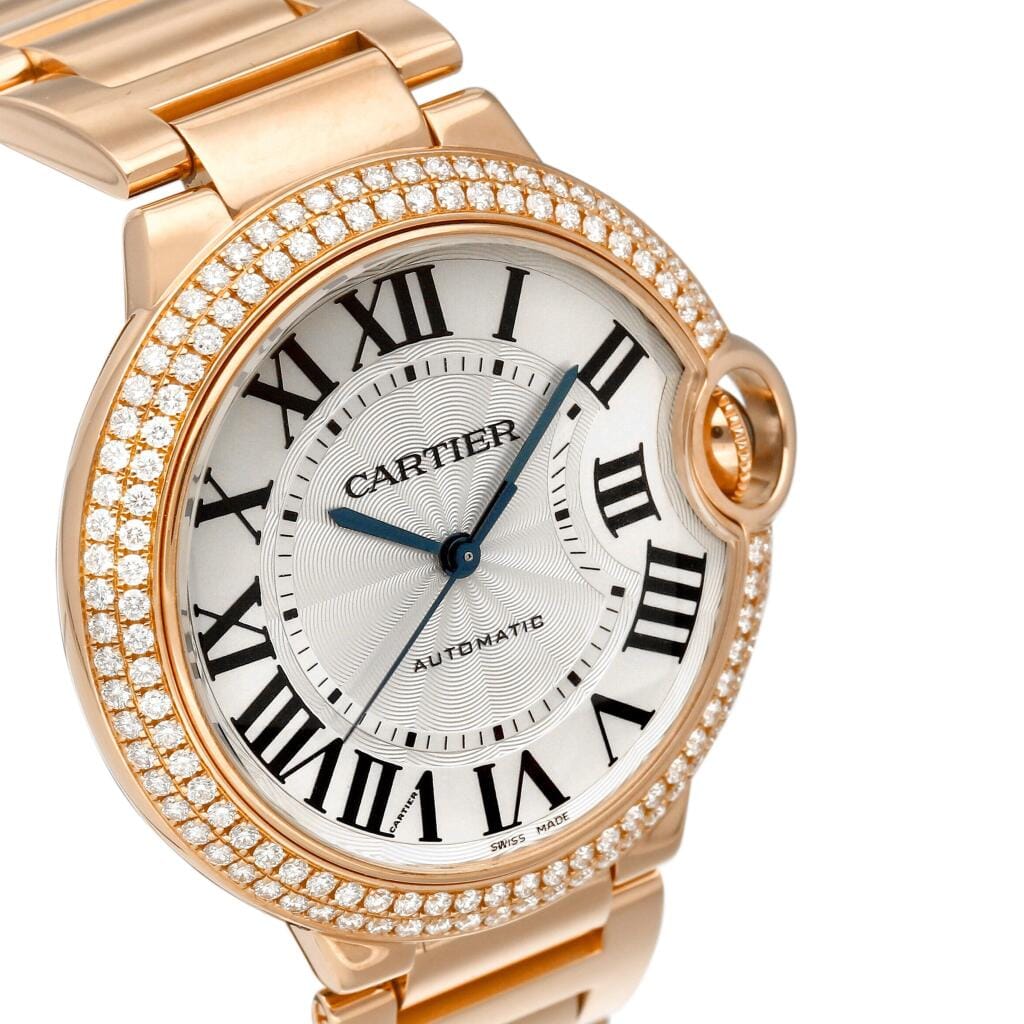 Ballon Bleu (Reference 3003). A 36mm rose gold diamond-set automatic wristwatch. 2010