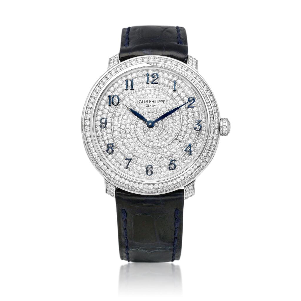 Calatrava (Reference 4978/400G). A 36.5mm white gold diamond- set automatic wristwatch. 2020