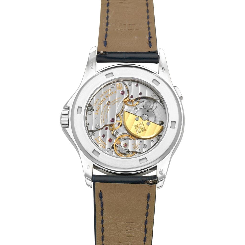 Complications (Reference 5110P-001). A 39.5mm platinum automatic wristwatch with world time. 2010