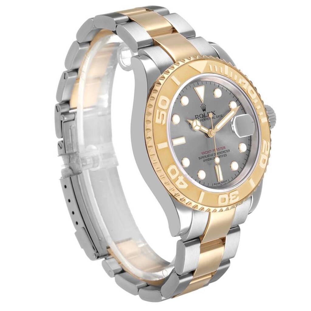 Yacht-Master (Reference 16623). A 40mm yellow gold stainless steel automatic wristwatch with date. 2005-2006
