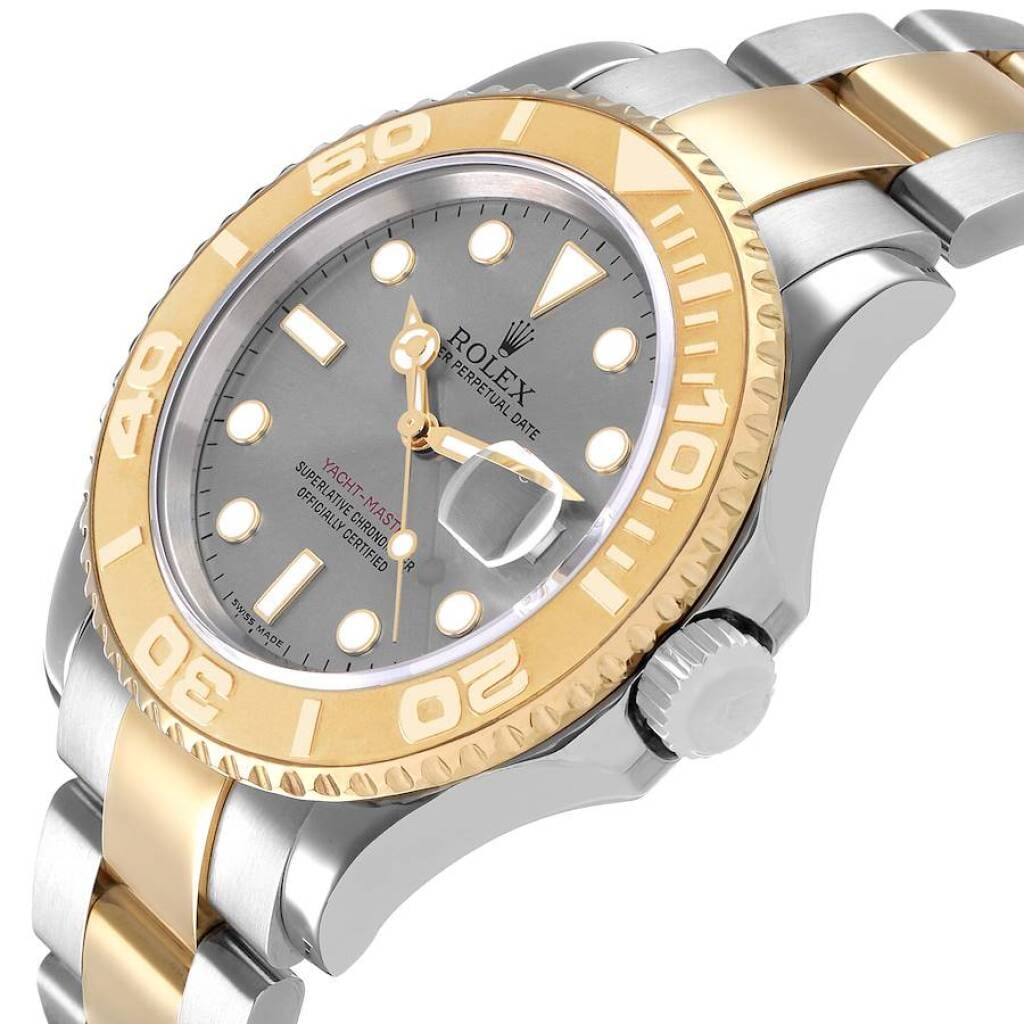 Yacht-Master (Reference 16623). A 40mm yellow gold stainless steel automatic wristwatch with date. 2005-2006