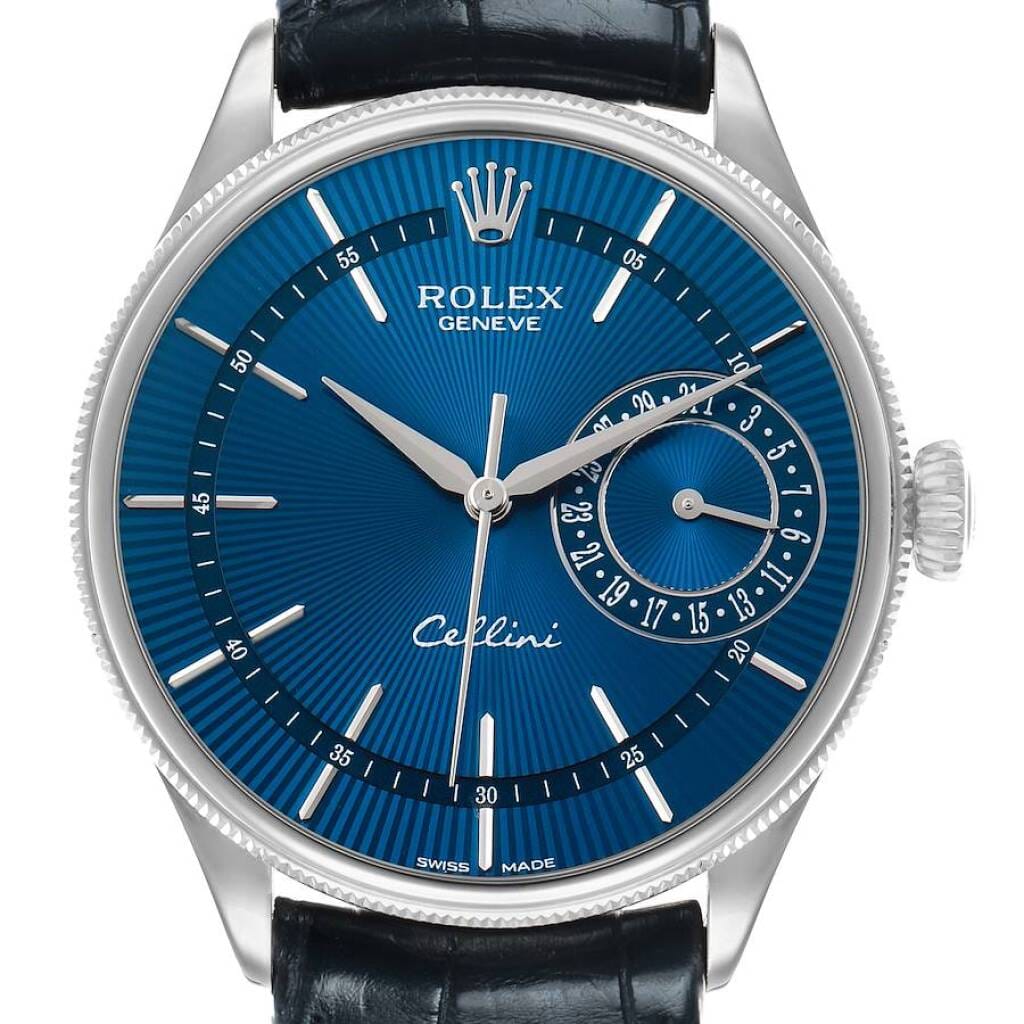 Cellini (Reference 50519). A 39mm white gold automatic wristwatch with date. 2018