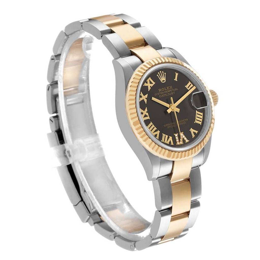Datejust (Reference 278273). A 31mm yellow gold stainless steel diamond-set automatic wristwatch with date. 2020
