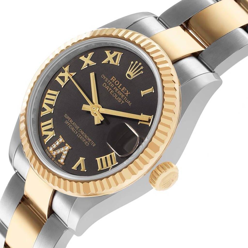 Datejust (Reference 278273). A 31mm yellow gold stainless steel diamond-set automatic wristwatch with date. 2020