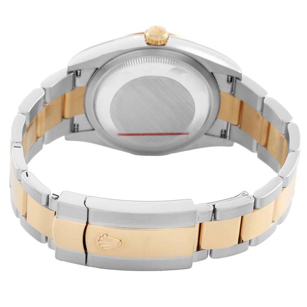 Datejust (Reference 126203). A 36mm yellow gold stainless steel automatic wristwatch with date. 2019