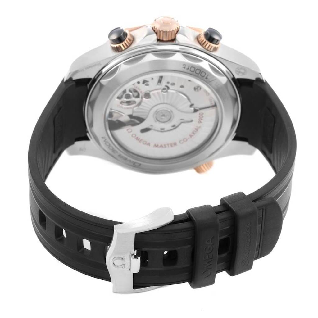 Seamaster (Reference 210.22.44.51.01.001). A 44mm rose gold stainless steel automatic wristwatch with date and chronograph. 2022