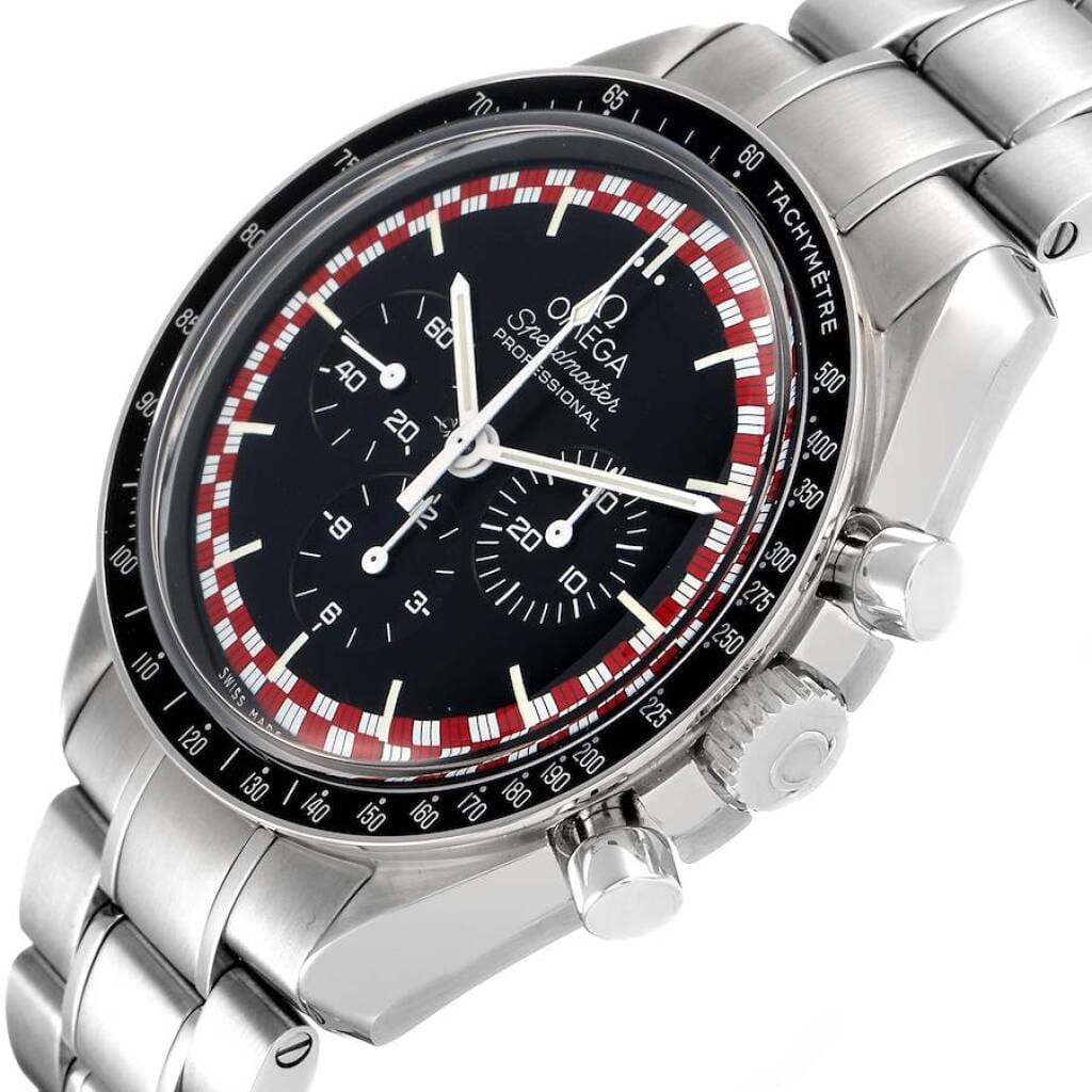 Speedmaster 'Tin Tin' (Reference 311.30.42.30.01.004). A 42mm stainless steel manual wind wristwatch with chronograph.