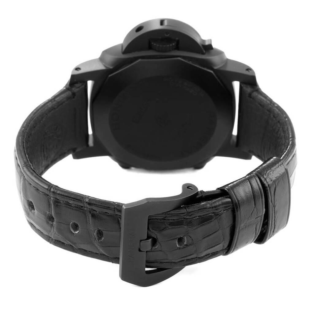 Luminor (Reference PAM01298). A 44mm black ceramic automatic wristwatch with flyback chronograph. 2023