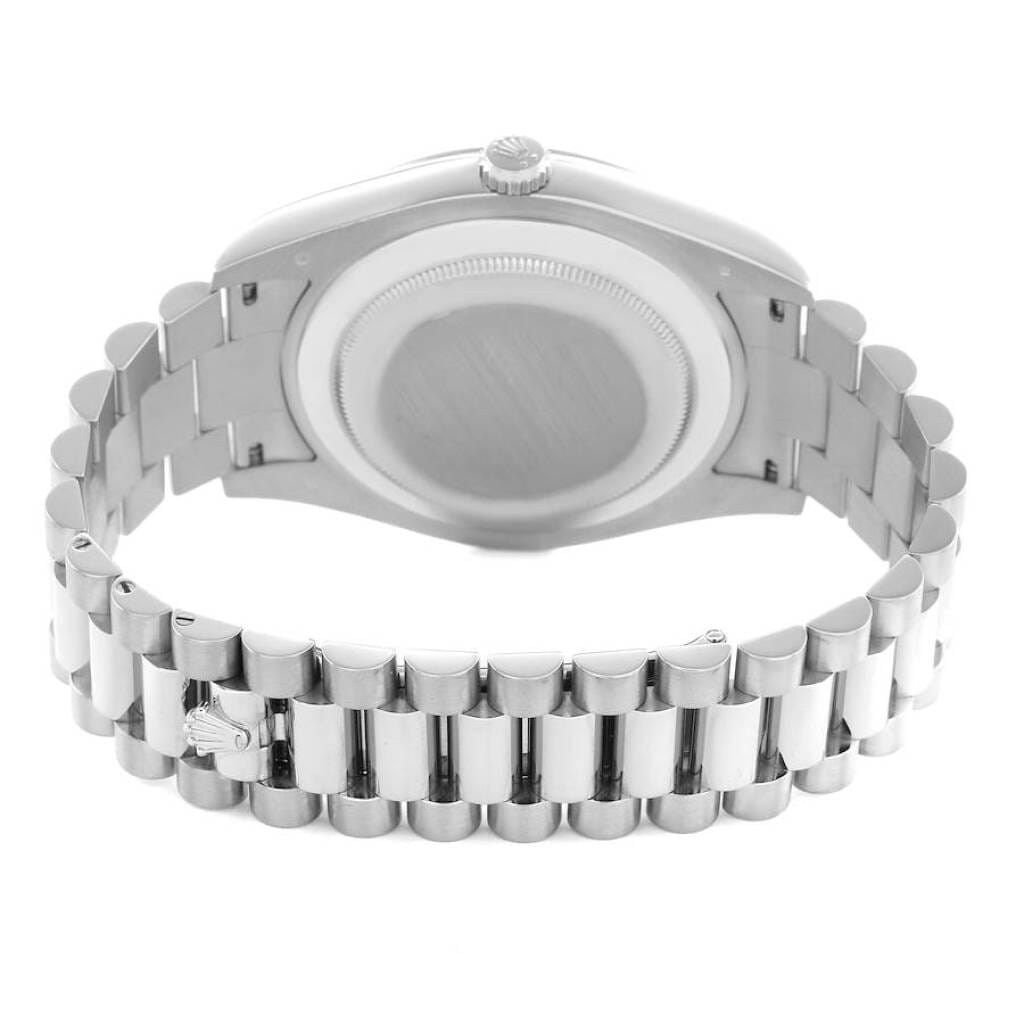 President Day-Date (Reference 218239). A 41mm white gold automatic wristwatch with date and day.