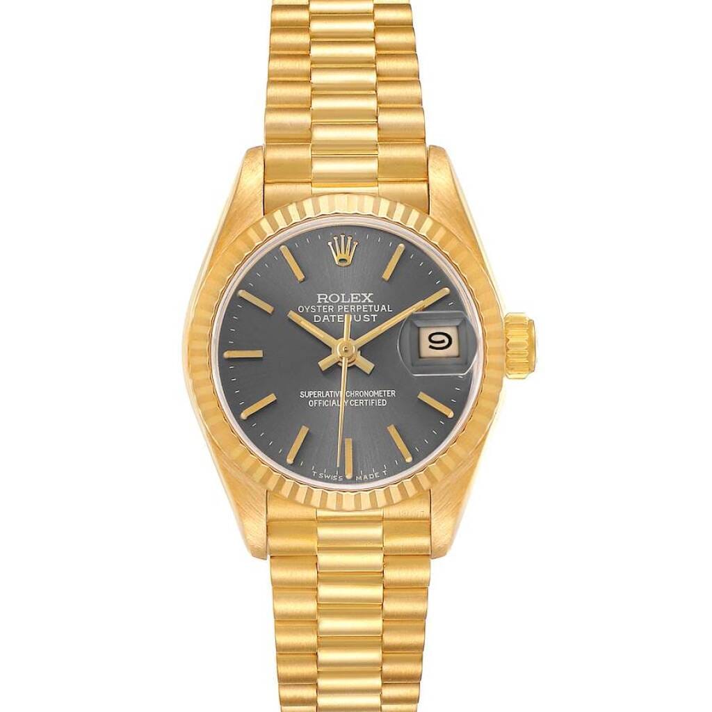 President Datejust (Reference 69178). A 26mm yellow gold automatic wristwatch with date. 1989-1990