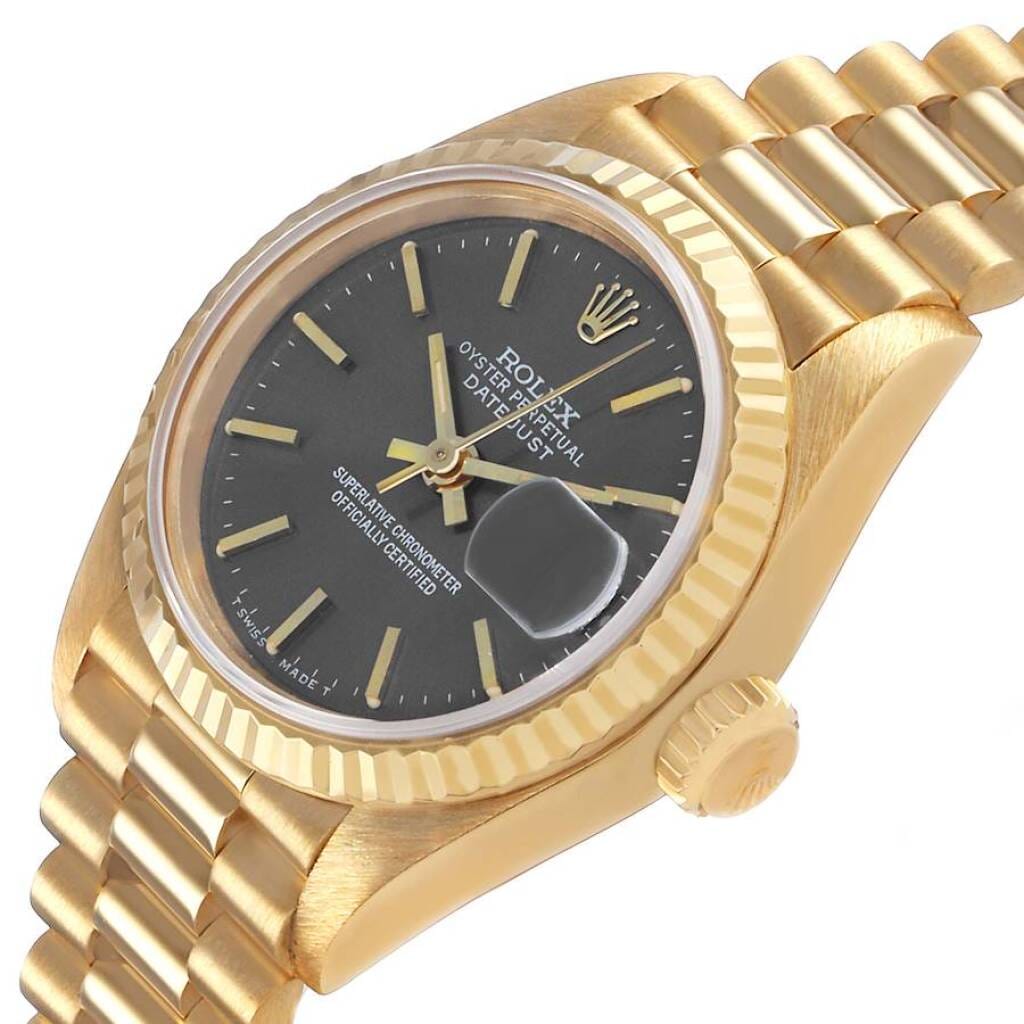 President Datejust (Reference 69178). A 26mm yellow gold automatic wristwatch with date. 1989-1990