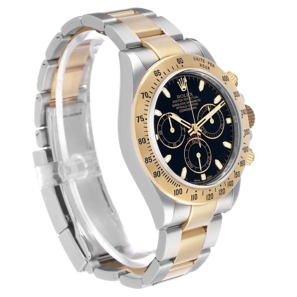 Cosmograph Daytona (Reference 116523). A 40mm yellow gold stainless steel automatic wristwatch with chronograph. 2016