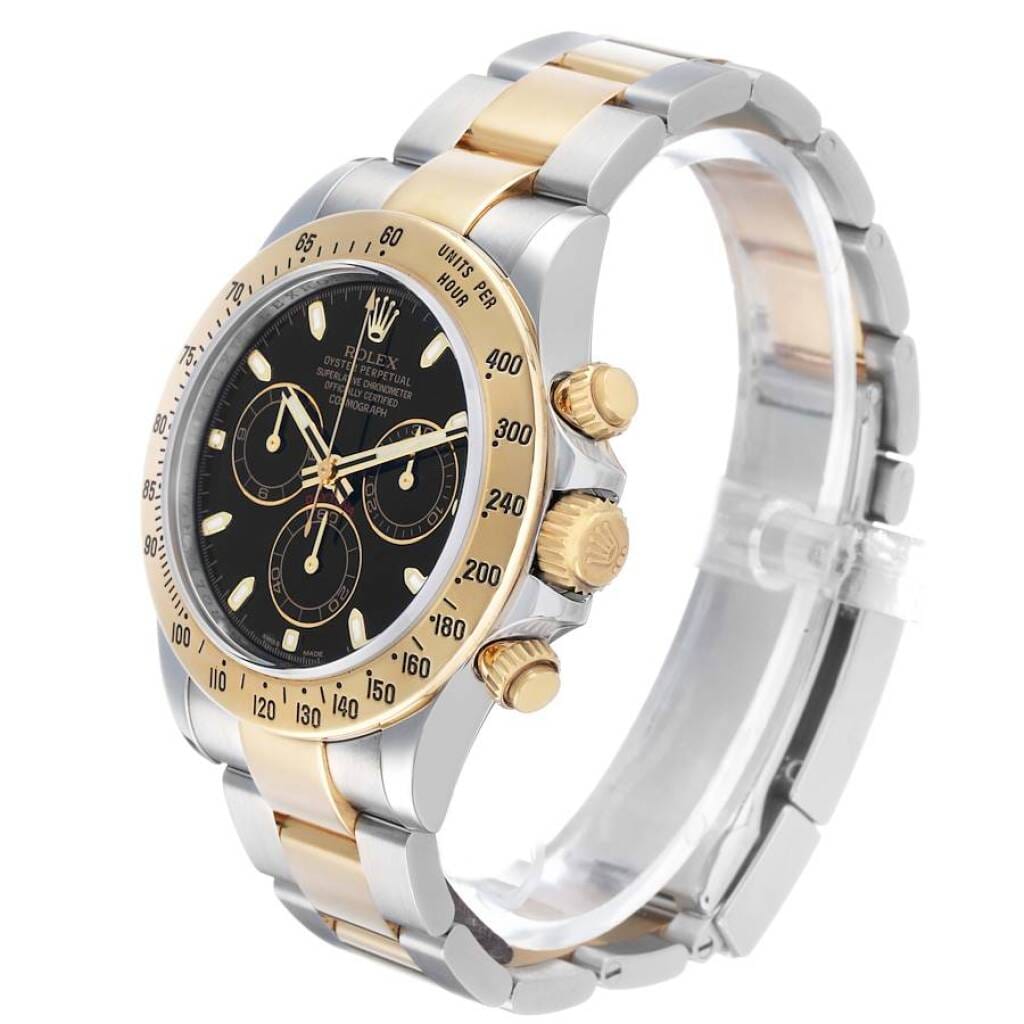 Cosmograph Daytona (Reference 116523). A 40mm yellow gold stainless steel automatic wristwatch with chronograph. 2016