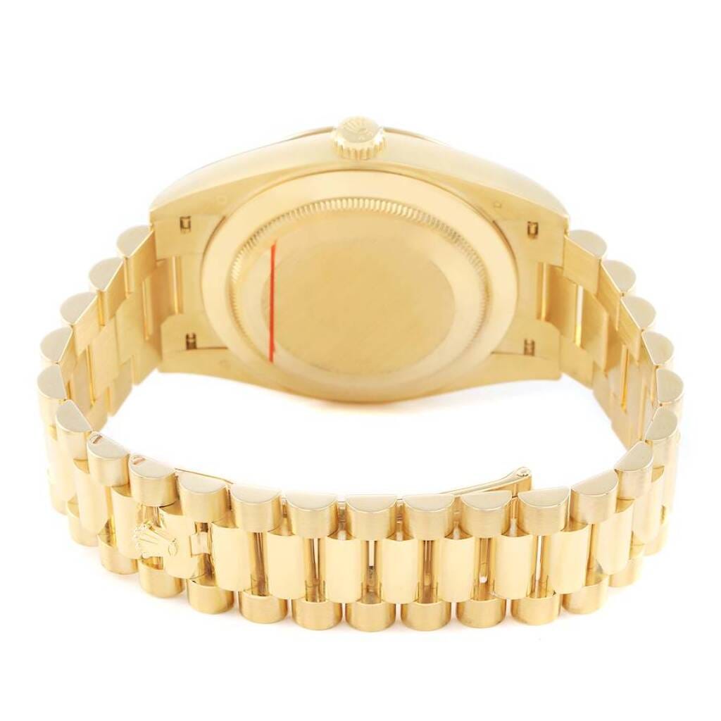 President Day-Date (Reference 228238). A 40mm yellow gold diamond-set automatic wristwatch with date and day. 2018