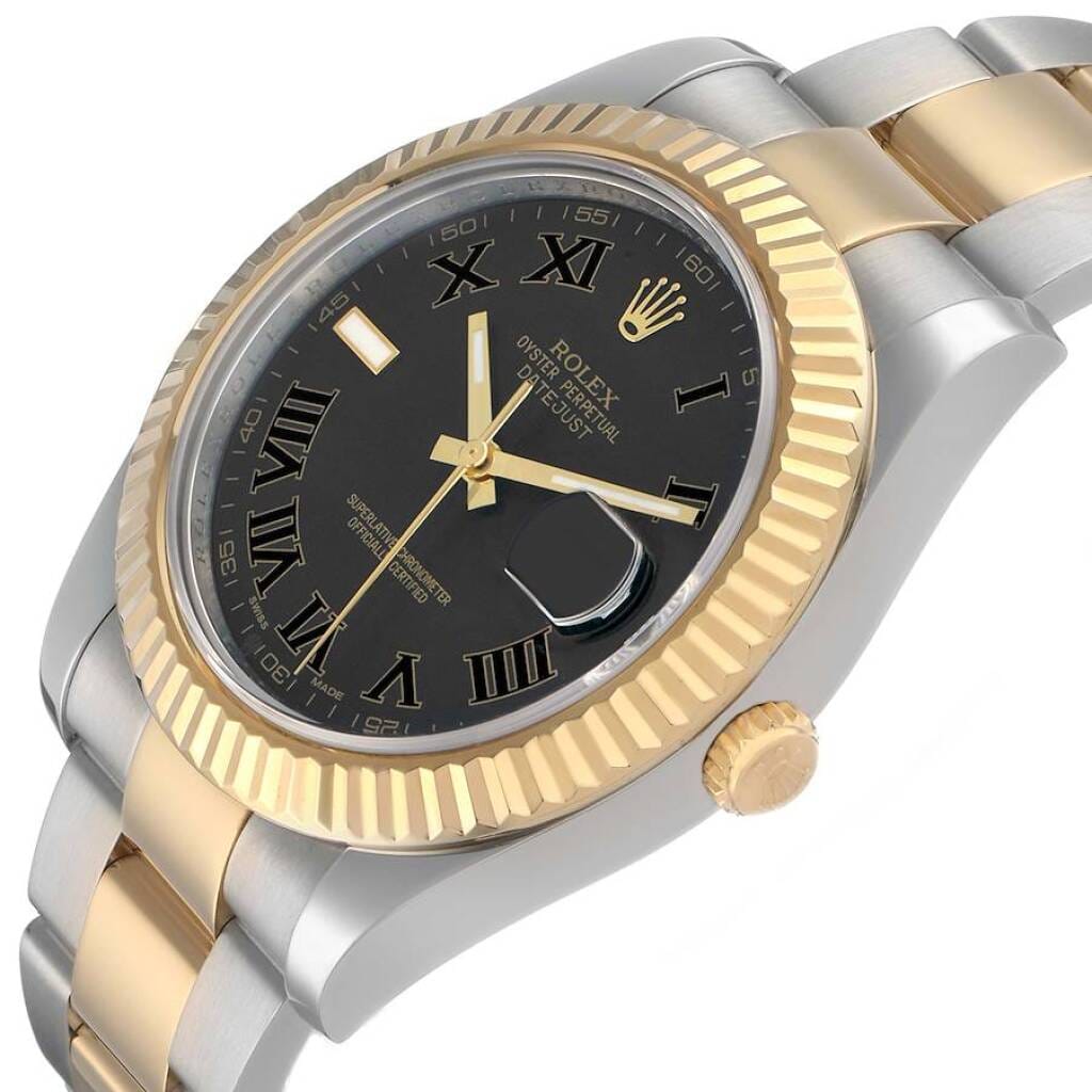 Datejust (Reference 116333). A 41mm yellow gold stainless steel automatic wristwatch with date. 2015