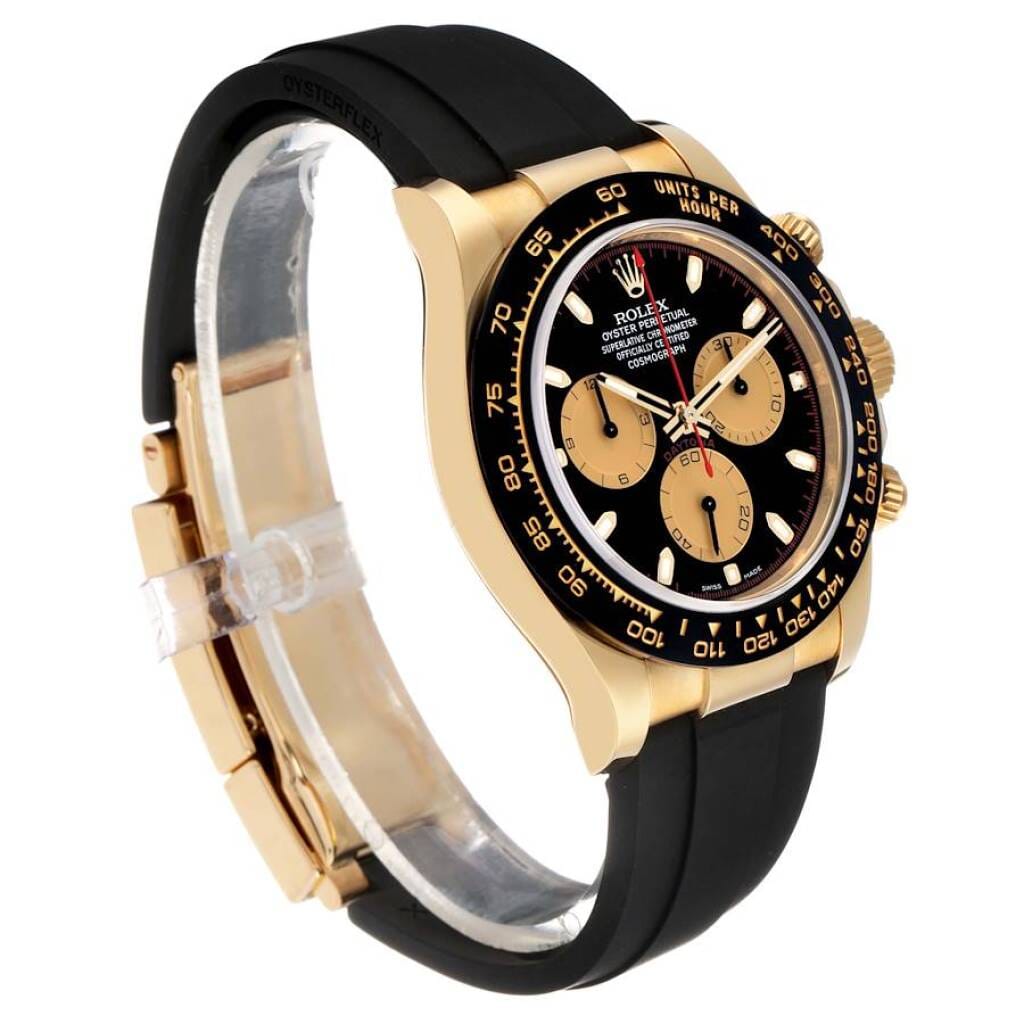 Cosmograph Daytona (Reference 116518LN). A 40mm yellow gold automatic wristwatch with chronograph. 2018