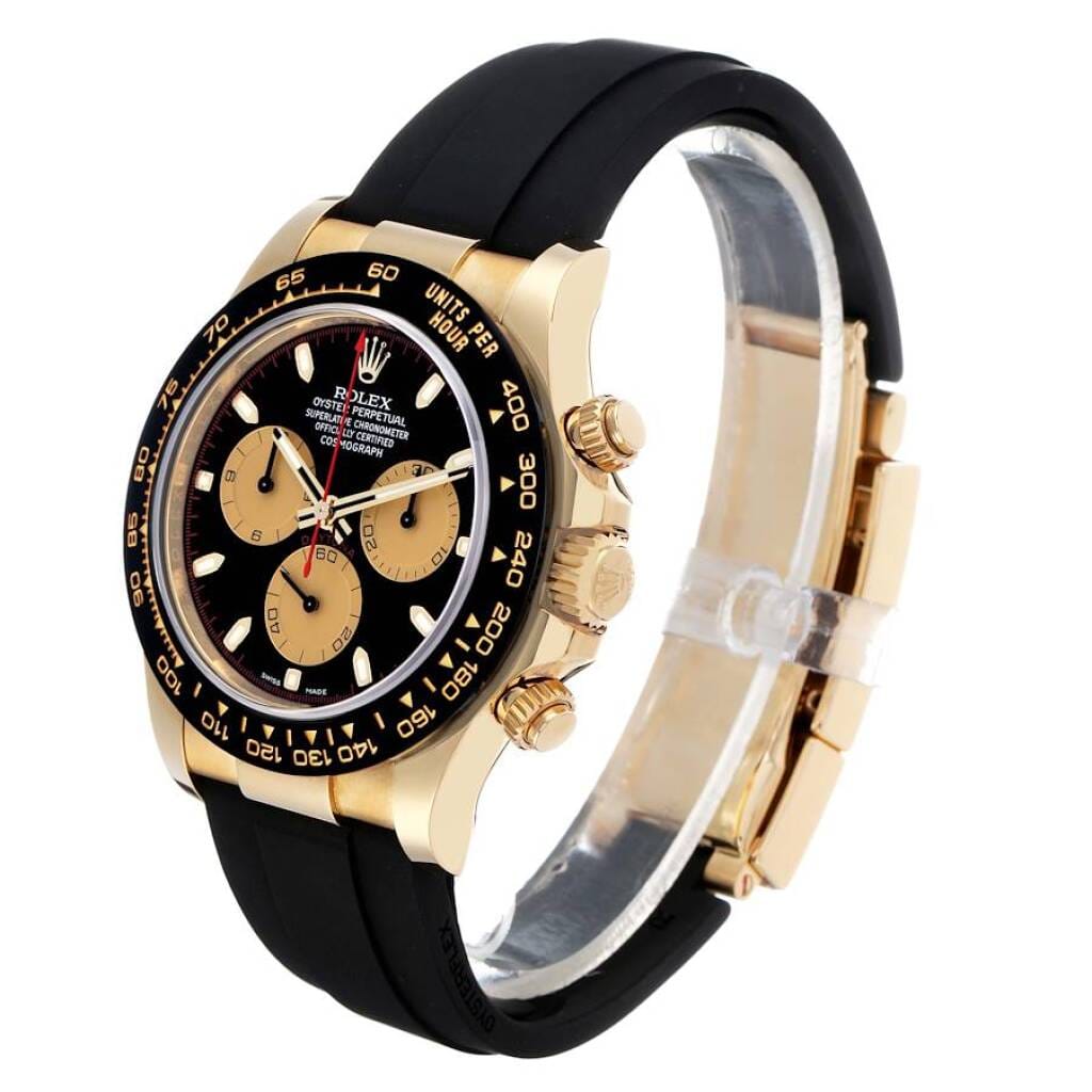 Cosmograph Daytona (Reference 116518LN). A 40mm yellow gold automatic wristwatch with chronograph. 2018