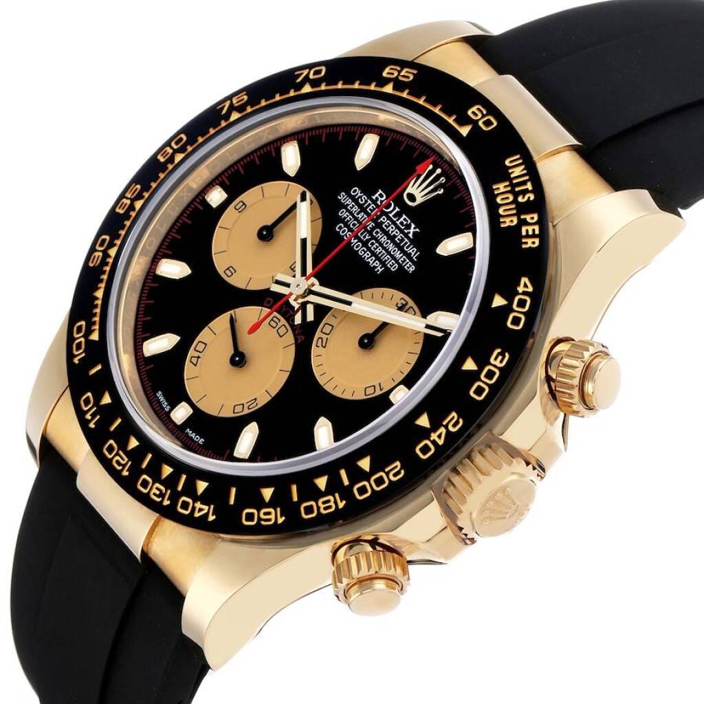 Cosmograph Daytona (Reference 116518LN). A 40mm yellow gold automatic wristwatch with chronograph. 2018