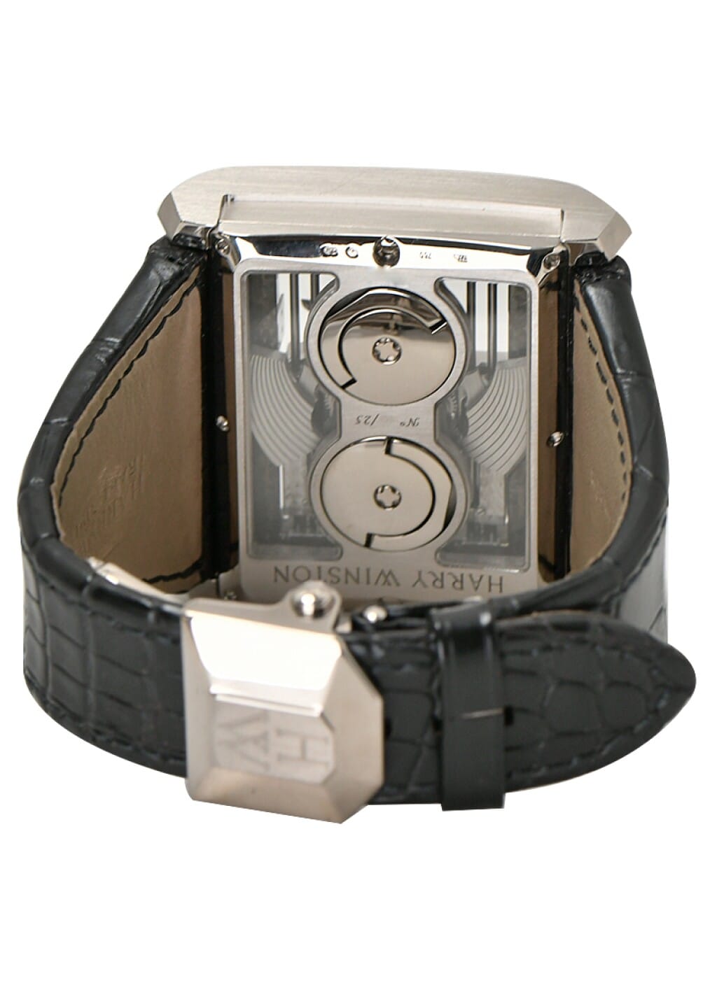 Glissier (Reference 350-MATWL). A 49mm white gold manual wind wristwatch with tourbillon.
