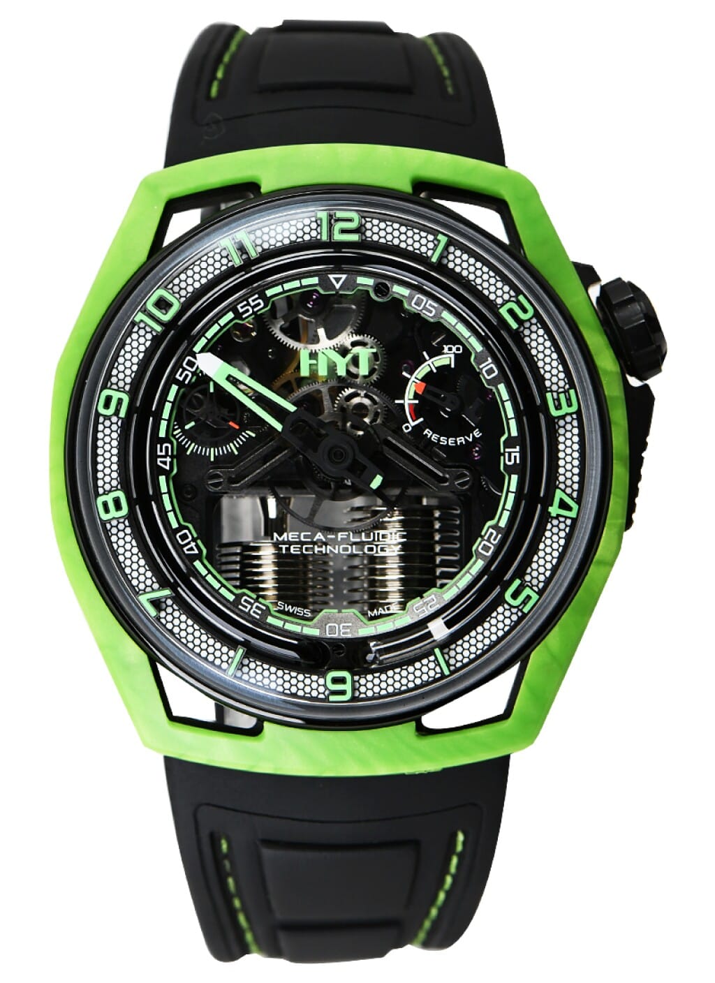 Hastroid Green Laser (Reference H02755). A 48mm green composite & DCL-coated titanium manual wind wristwatch.