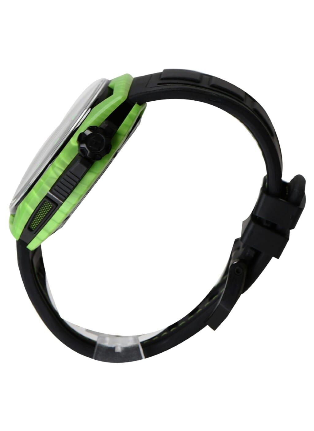 Hastroid Green Laser (Reference H02755). A 48mm green composite & DCL-coated titanium manual wind wristwatch.
