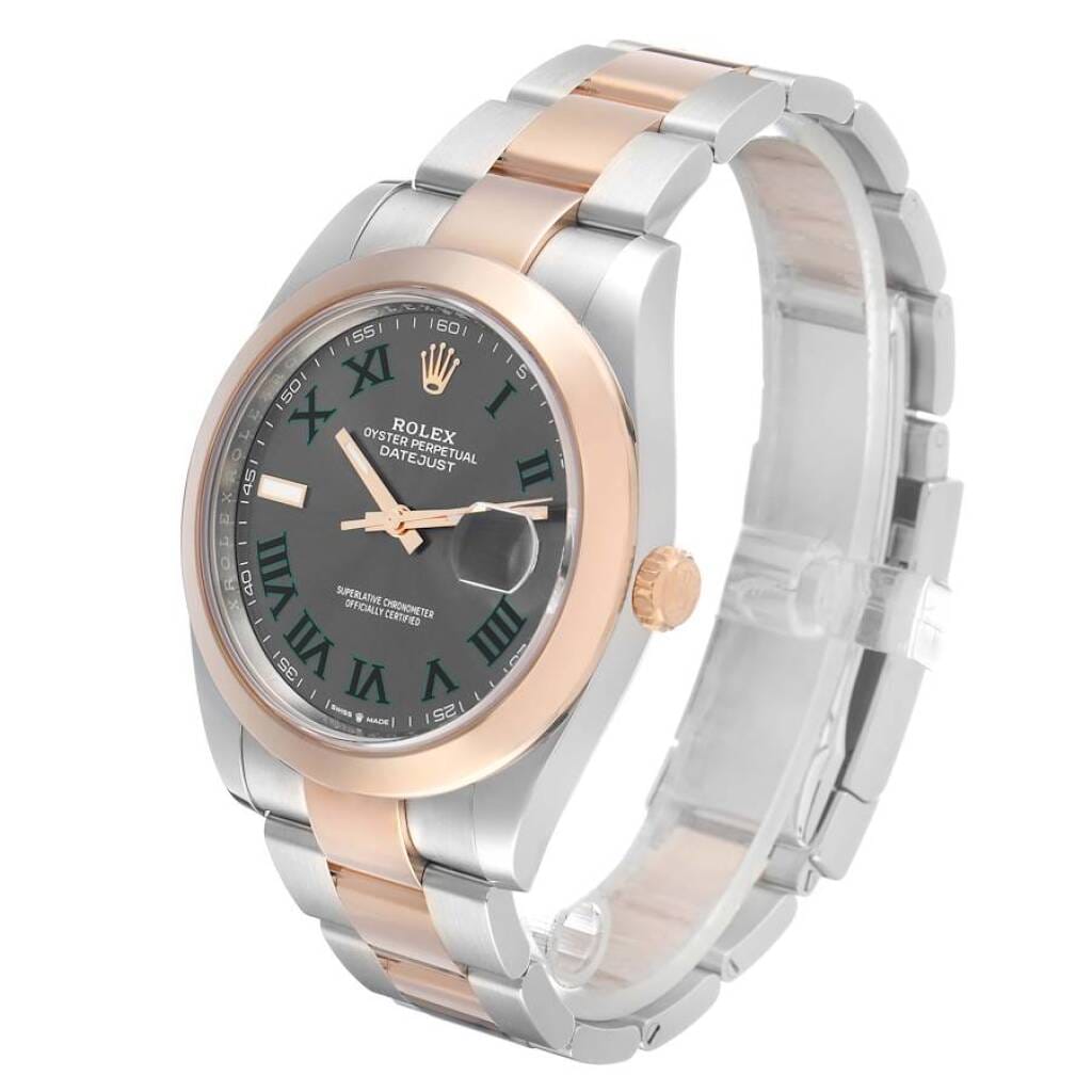 Datejust 'Wimbledon' (Reference 126301). A 41mm rose gold stainless steel automatic wristwatch with date. 2024