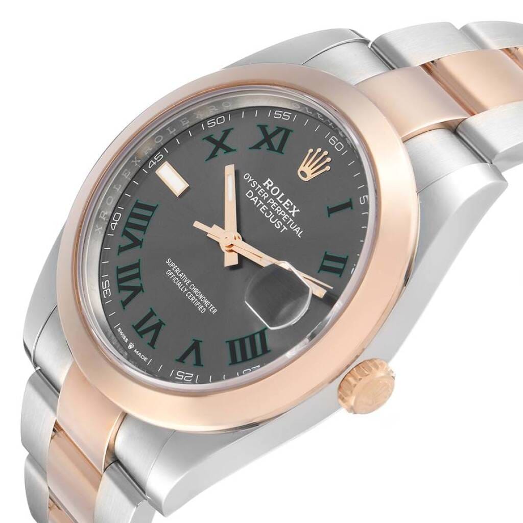 Datejust 'Wimbledon' (Reference 126301). A 41mm rose gold stainless steel automatic wristwatch with date. 2024