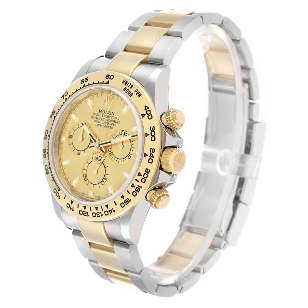Cosmograph Daytona (Reference 116503). A 40mm yellow gold stainless steel automatic wristwatch with chronograph.