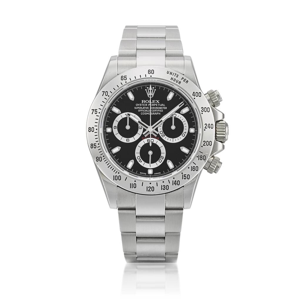 Cosmograph Daytona (Reference 116520). A 40mm stainless steel automatic wristwatch with chronograph. 2011
