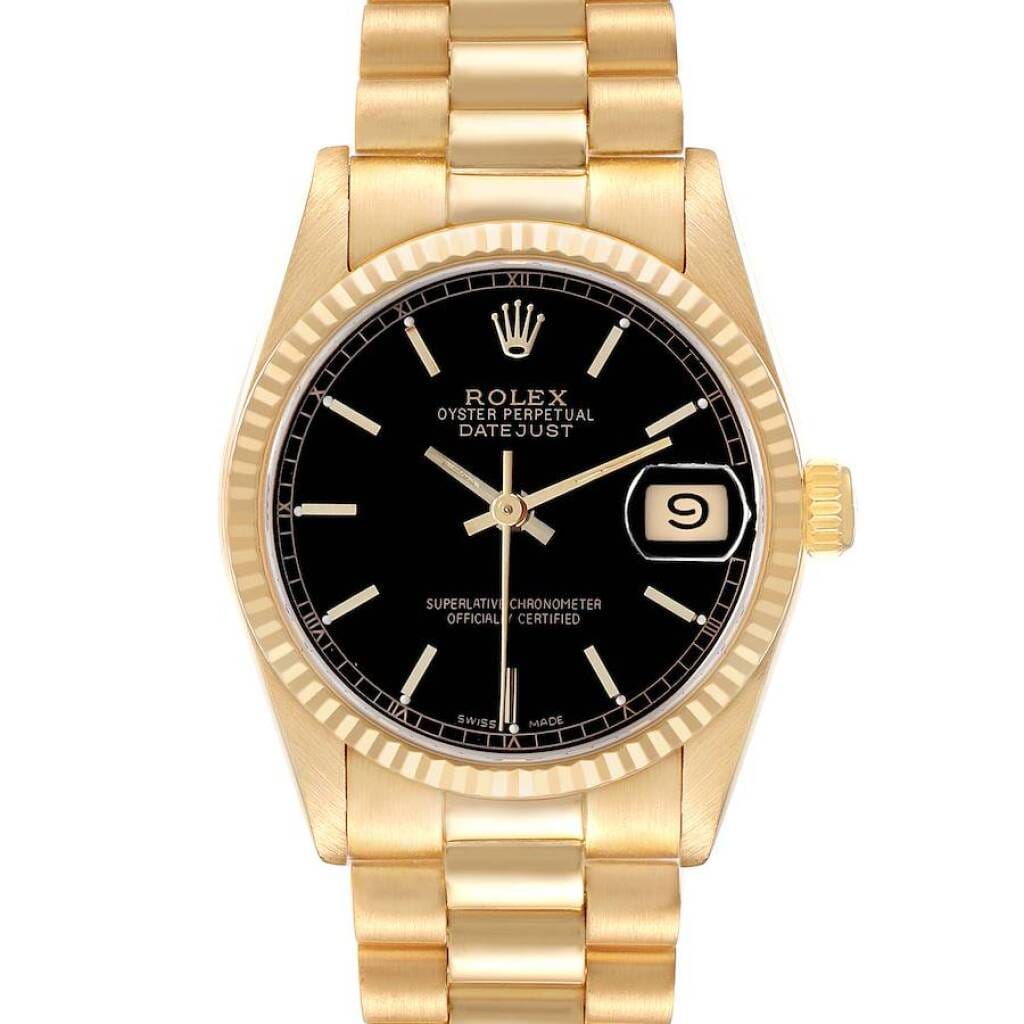 President Datejust (Reference 68278). A 31mm yellow gold automatic wristwatch with date. 1989-1990