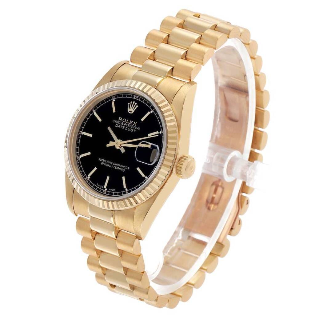 President Datejust (Reference 68278). A 31mm yellow gold automatic wristwatch with date. 1989-1990